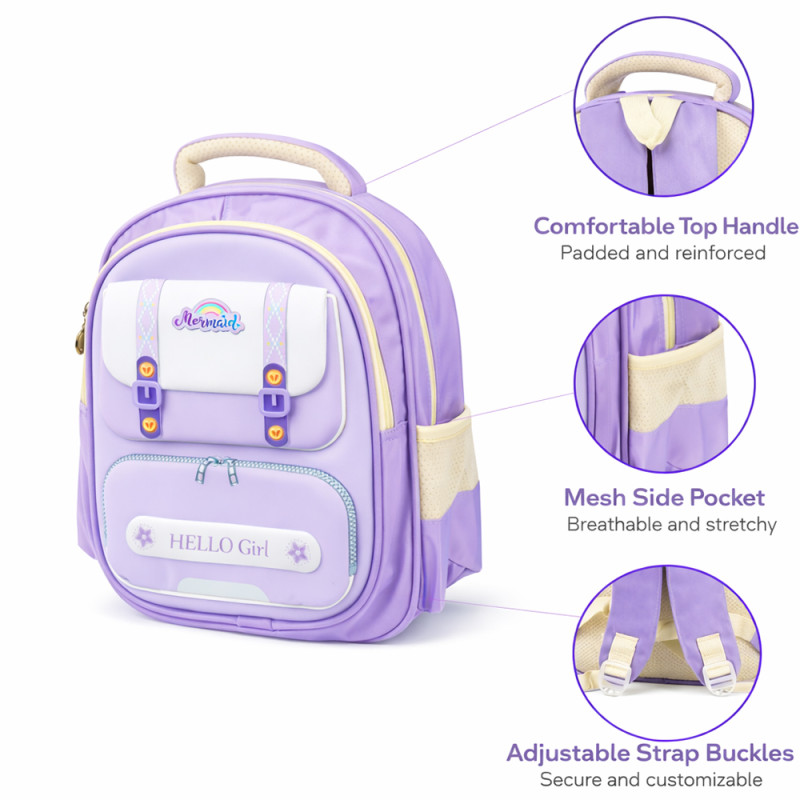 Kids' Mermaid School Bag – Dreamy Lavender (30cm)