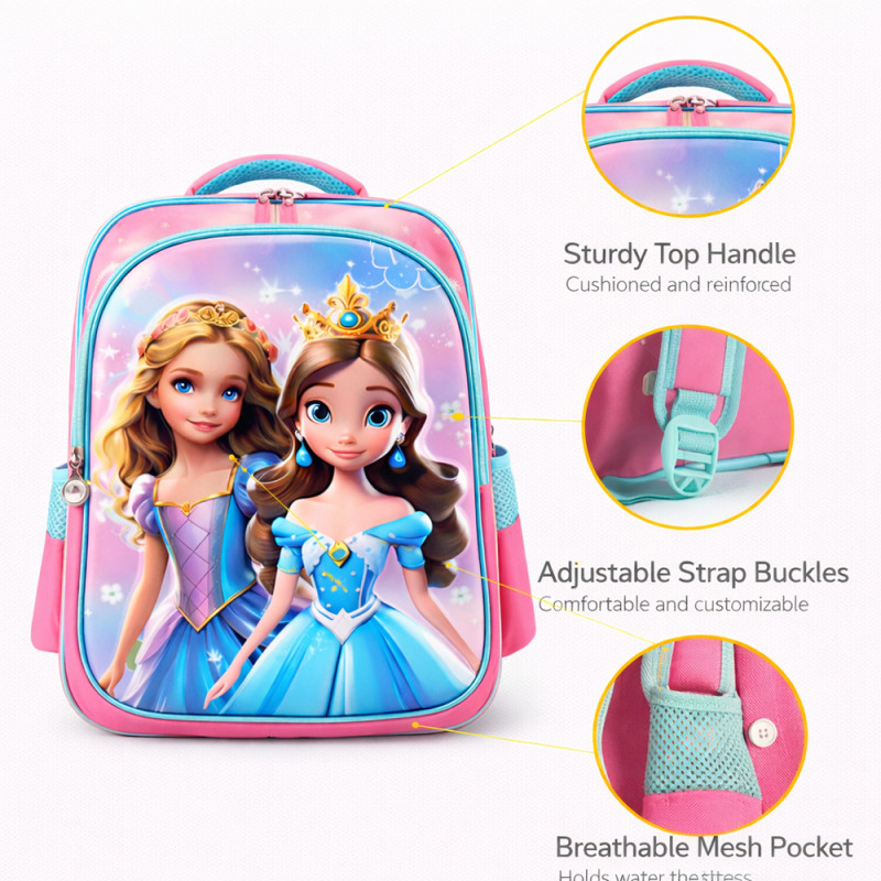 Kids Vibrant Explorer Backpack – Hot Pink (37cm)