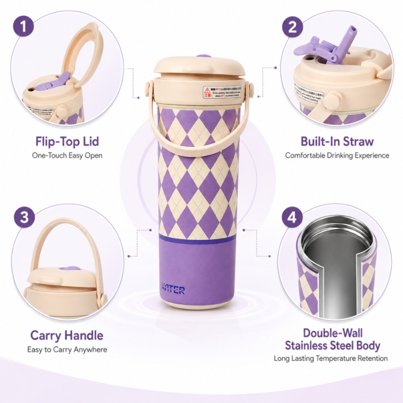 Elegant Fashion Jewelry Set – Ivory&Purple Premium Quality (23x9cm)