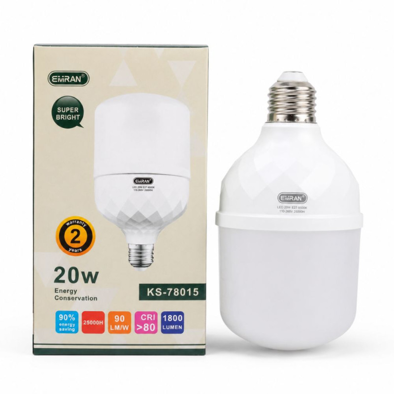 Economic LED Light Bulb – White (H-14 CM X W-7.5 Cm)