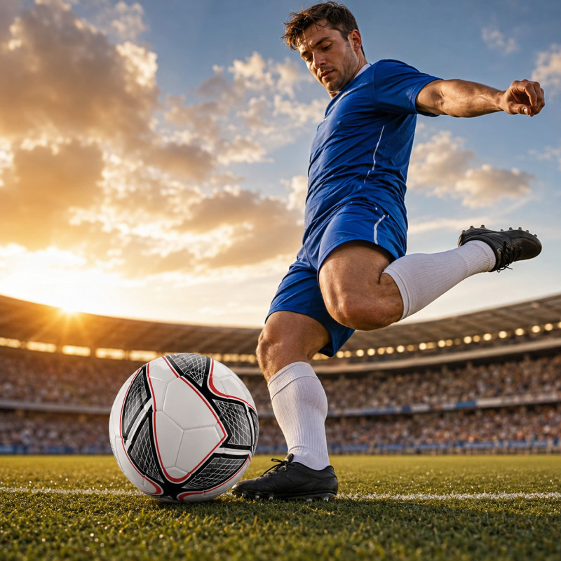 Solid Line Football Designed for Sports &amp; Active Lifestyle – White (DIA-22, T-8.66 IN)