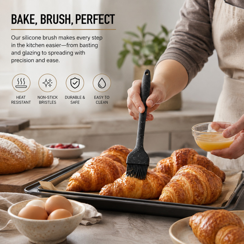 Premium Silicone Basting & Pastry Brush