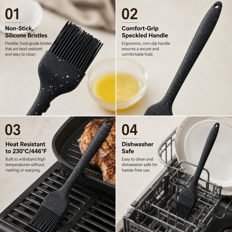 Premium Silicone Basting & Pastry Brush