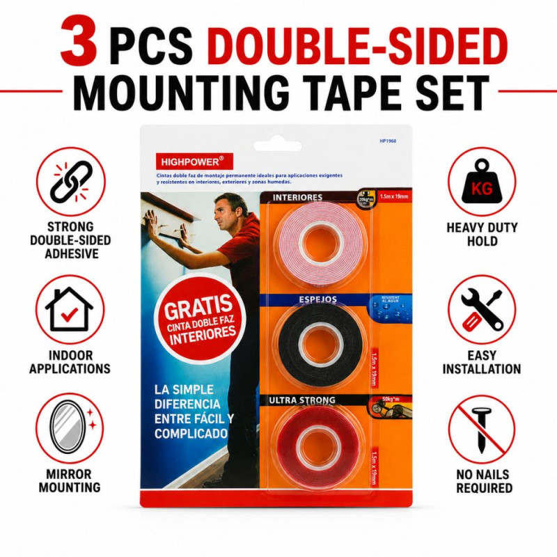 Spectrum Style Foam Tape Designed for Sealing & Repair Solutions – Multiple Color (H-5 cm, W-1.5 cm)