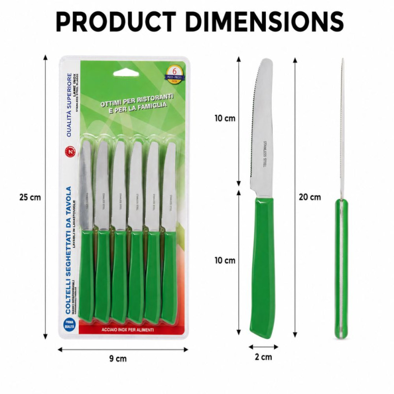 Stainless Steel Fruit Knife Set - 3 pcs