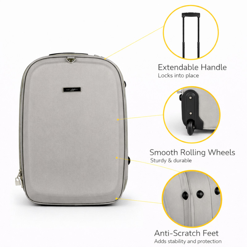 Airlen Fabric Trolley Bag 40cm x 30cm - Grey