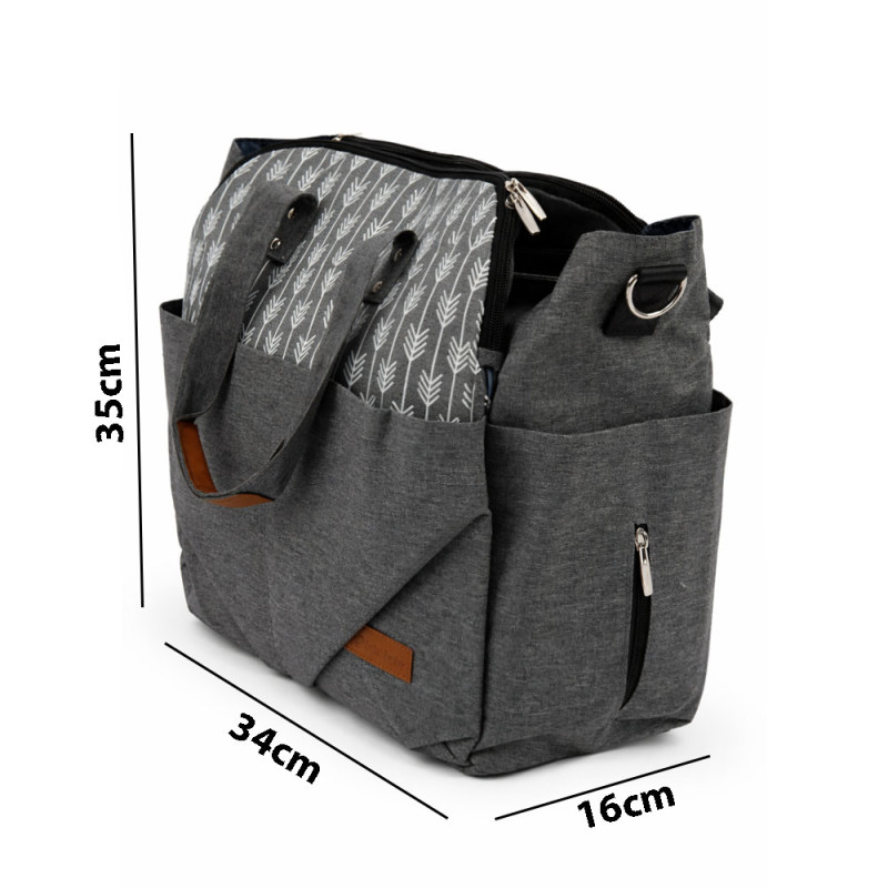 Urban Parent Multi-Functional Diaper Bag – Heather Grey (35cm)