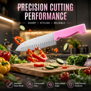 Essential Style Serrated Bread Knife Designed for Precision Cutting &amp; Crafting – Silver (L-32 CM)