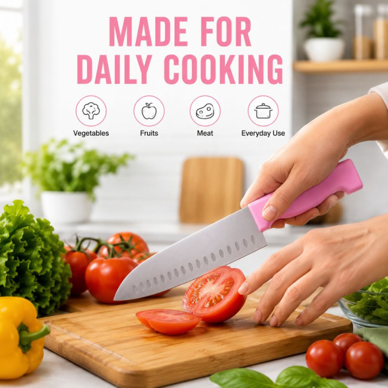 Essential Style Serrated Bread Knife Designed for Precision Cutting &amp; Crafting – Silver (L-32 CM)