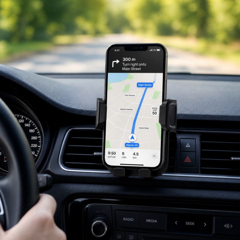 YOURZ Dashboard Car Phone Holder Mount – Black (11x6.5cm)