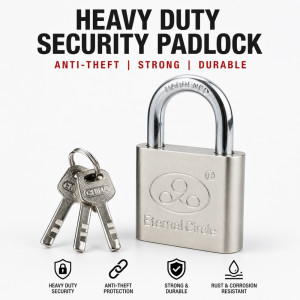 Professional Heavy-Duty Weather-Resistant Padlock – Hardened Steel Security (8cm)