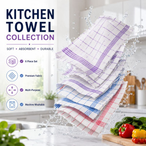 Cotton Cloud Kitchen Towel Set Designed for Home & Professional Cleaning – Multiple Color (H-68, W-52 cm)