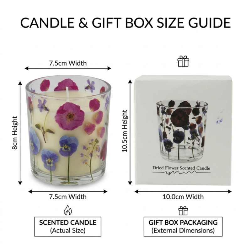 Pressed Flower Candle