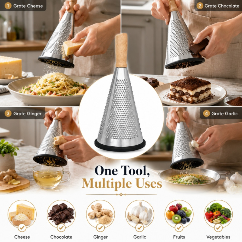 Professional 254M546 Grater – Silver Premium Quality (27x12cm)