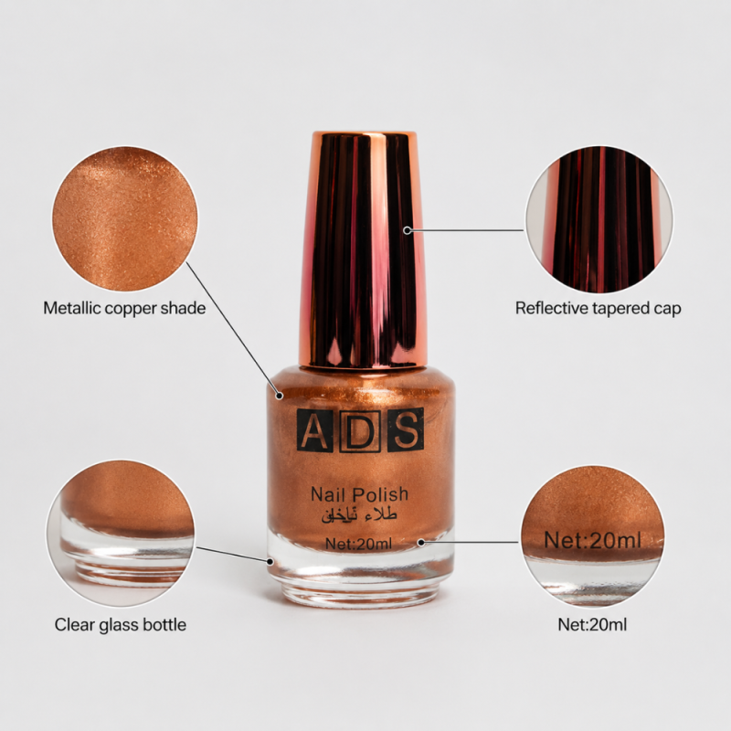 ADS "Mettalic Bronze" Nail Polish – 20ml