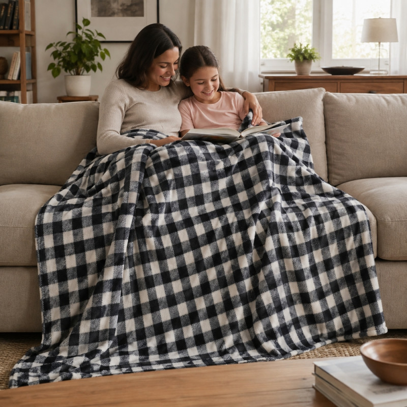 Checkered Throw Blanket
