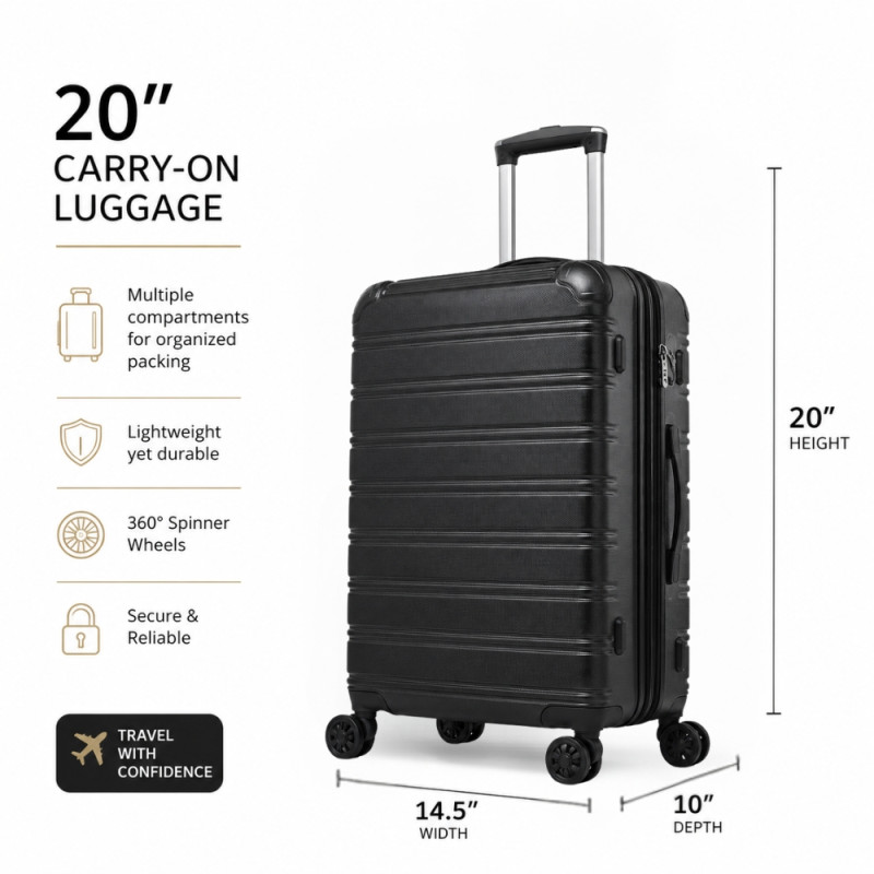 iFly Polypropylene (PP) Trolley 20" – Black