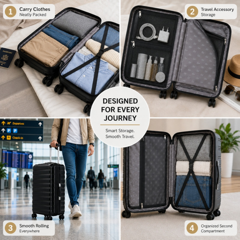 iFly Polypropylene (PP) Trolley 20" – Black