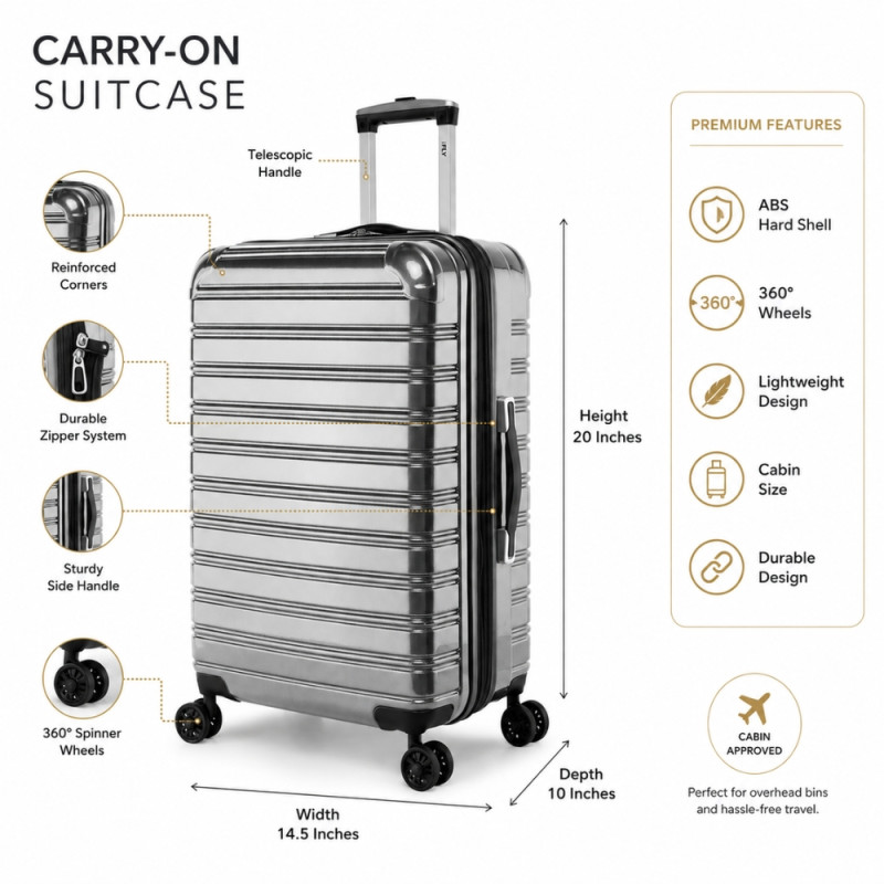 iFly Polypropylene (PP) Trolley 20" – Grey