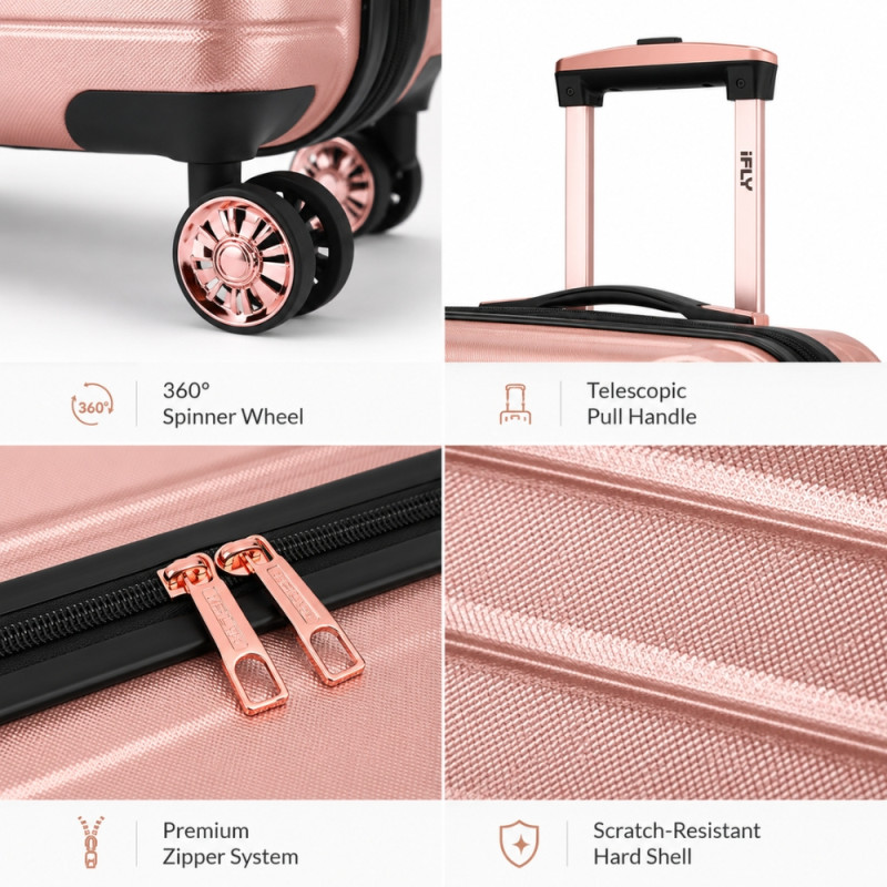 iFly Polypropylene (PP) Trolley 20" – Rose Gold