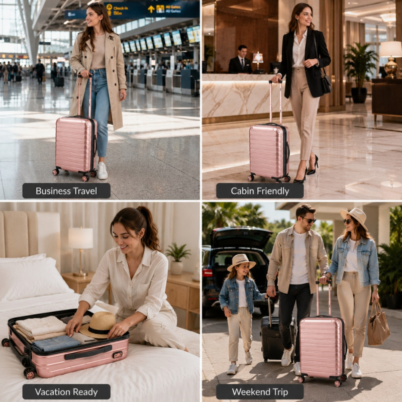 iFly Polypropylene (PP) Trolley 20" – Rose Gold