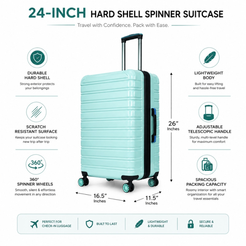 iFly Polypropylene (PP) Trolley 24" – Aqua