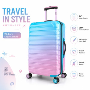 iFly Polypropylene (PP) Trolley 24" – Aqua & Pink