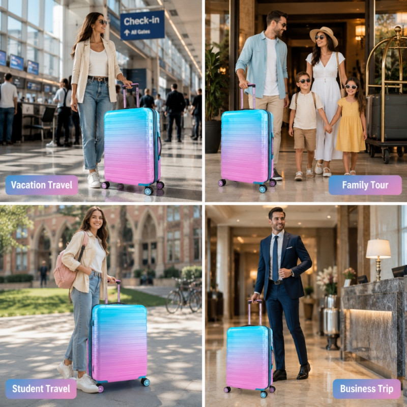 iFly Polypropylene (PP) Trolley 24" – Aqua & Pink