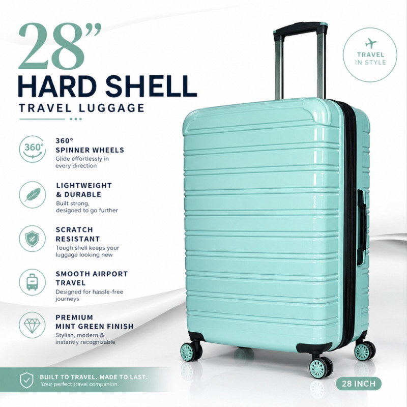 iFLY Spectre Versus Hardside Spinner Trolley – Aqua (13 Inch)