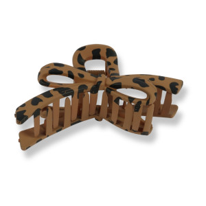 No-Nonsense glossy brown leopard print hair claw clip in a bow design – Black & Light Brown (9.5cm) No-Nonsense glossy brown leopard print hair claw clip in a bow design – Black & Light Brown (9.5cm)
