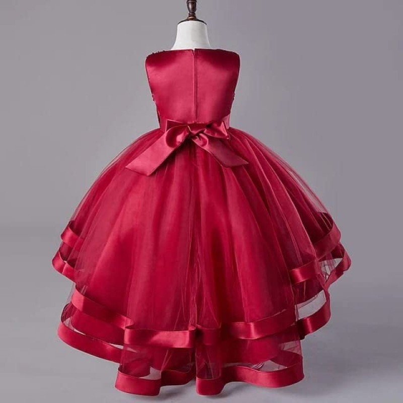 Baby Frock for Kid Girls with Sleeveless Bow Surface Styling