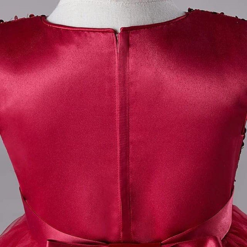 Baby Frock for Kid Girls with Sleeveless Bow Surface Styling