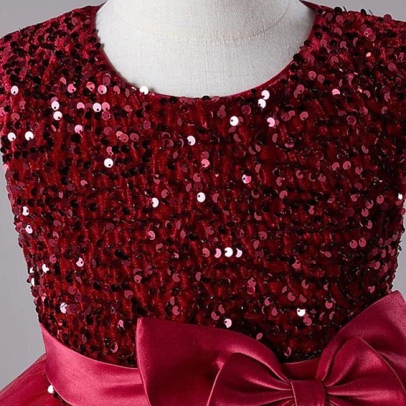 Baby Frock for Kid Girls with Sleeveless Bow Surface Styling