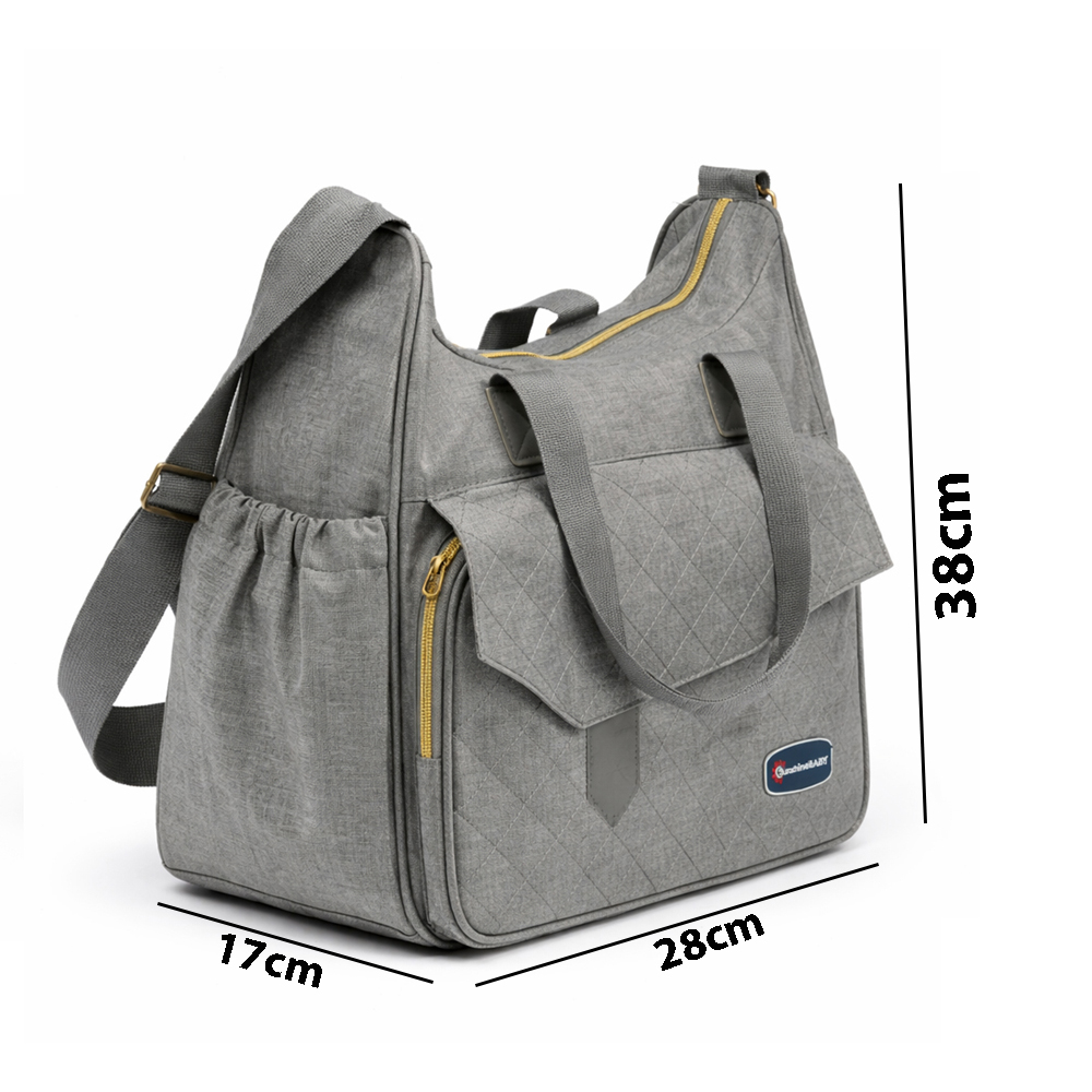 Multi-Functional Baby Diaper Caddy Organizer – Heather Grey (38cm)